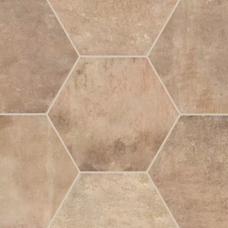 Beige Rustic Shabby Chic Hexagon Wall Tile Floor Ontario Shower Bathroom Kitchen Backsplash